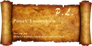 Peszt Levendula névjegykártya